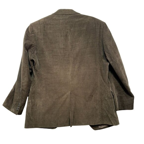 Chaps Mens Corduroy Blazer Jacket 42R Brown With Paisley Lining - Picture 12 of 14